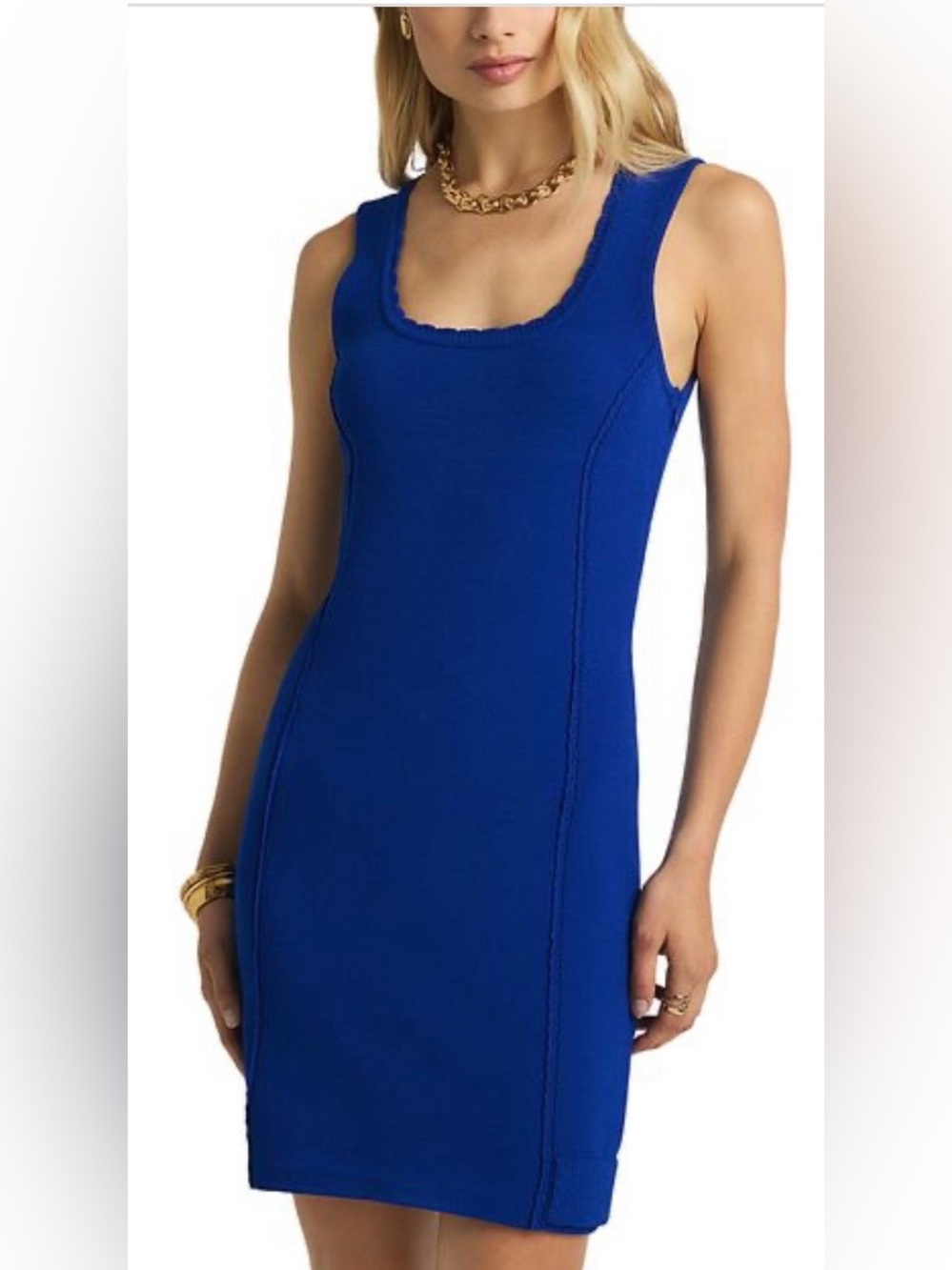 NEW ST JOHN MIX GAUGE RIB KNIT FITTED DRESS! SIZE S, NEW WITH TAGS!